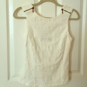 Zara white top with zipper