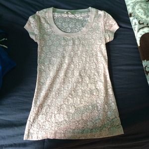 light pink lace tee