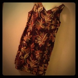 Brown leaves dress