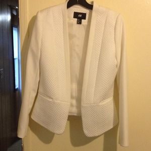 White quilted blazer