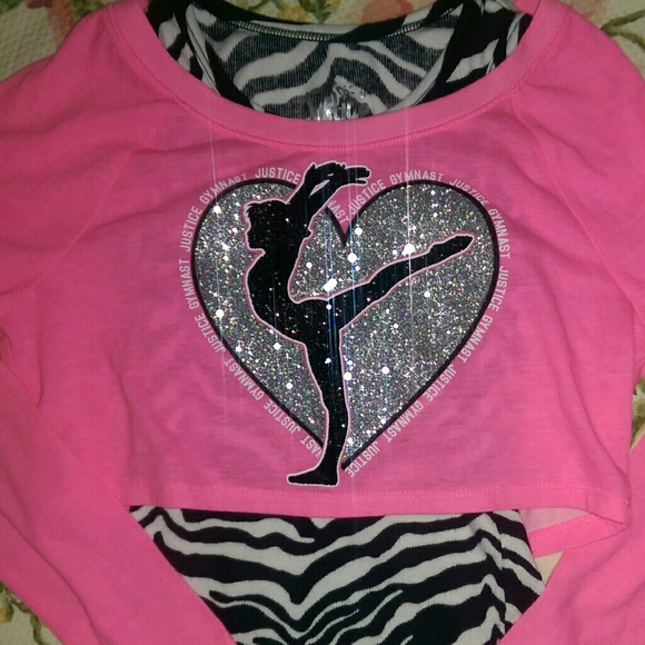 Justice sparkling gymnast top