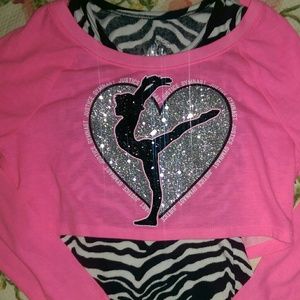 Justice sparkling gymnast top