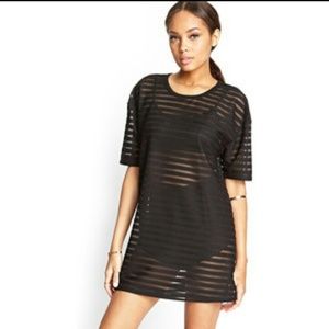 ON HOLD .NWOT Shadow Stripe Oversized Top