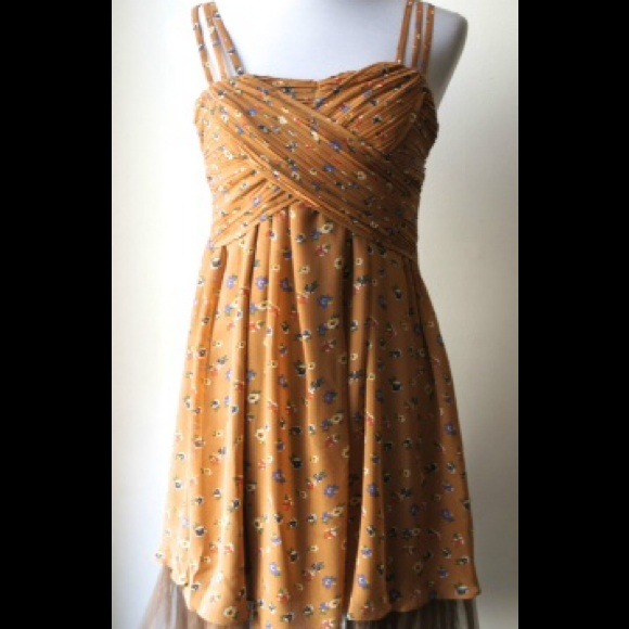 NWT! FALL COLORS Anthro Aryeh Autumn Dress - Picture 1 of 8