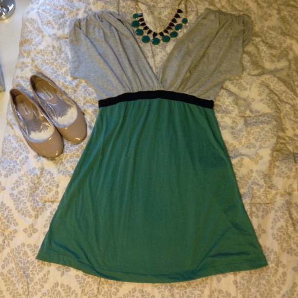 Gray,navy&teal American Rag dress