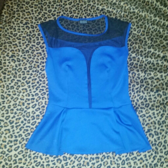 Royal blue peplum top