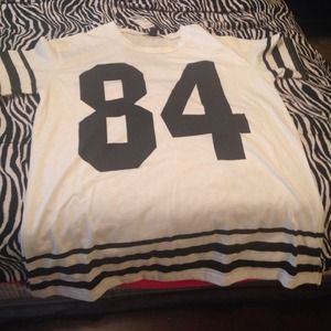 Black and white T-Shirt dress.