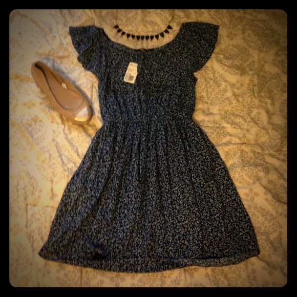Forever 21 blue flower dress