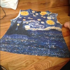Van Gogh's starry night tank top.