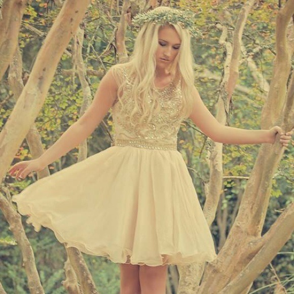 SOLD!  Gold Sequin Bead Dress