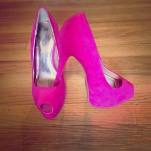 Pink Charlotte Russe Peep toe Heels