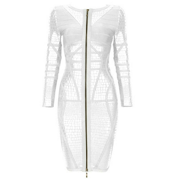 White crocodile effects bodycon - Picture 2 of 3