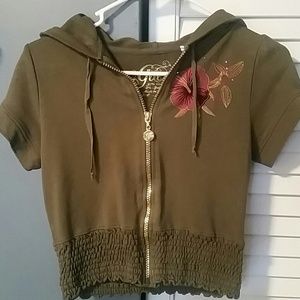 Guess crop hoodie - small