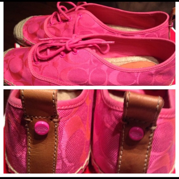 Hot pink coach sneakers