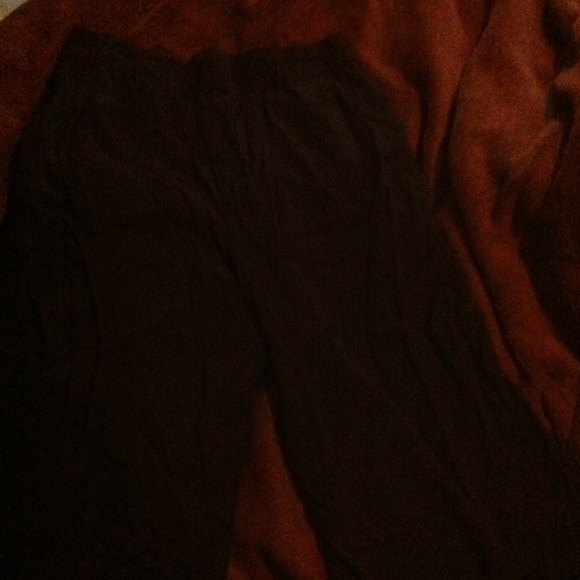 Lined wide leg pant