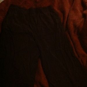 Lined wide leg pant