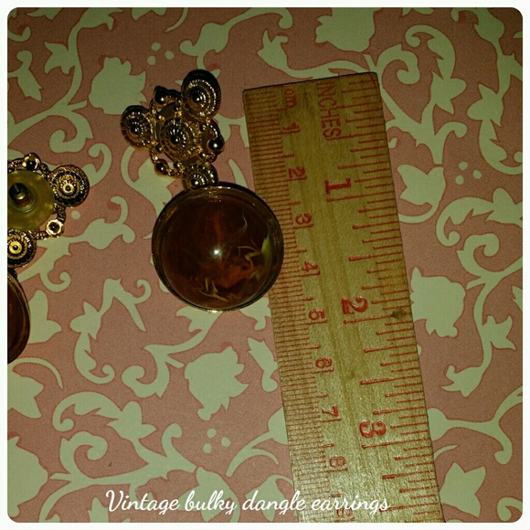 Vintage bulky dangle earrings ##68 - Picture 2 of 4
