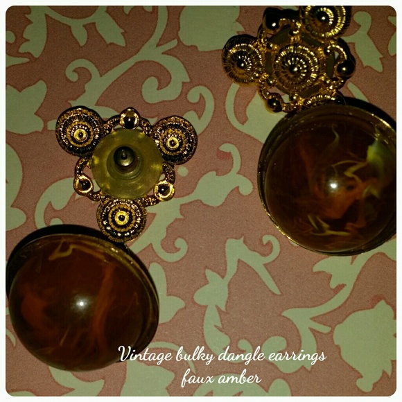 Vintage bulky dangle earrings ##68 - Picture 4 of 4