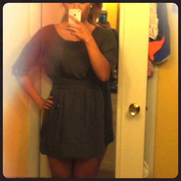 Olive green dress