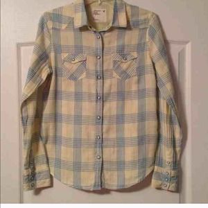 AE pearl plaid shirt! American eagle so soft! 10!