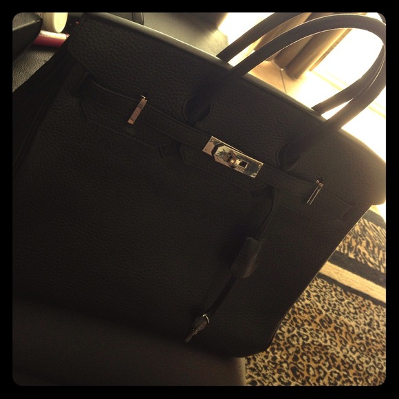 H bag- black with silver hardware