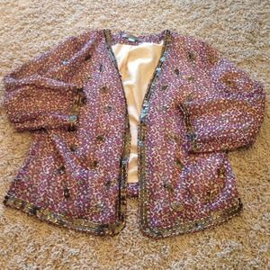 Sequins and floral vintage inspired jacket