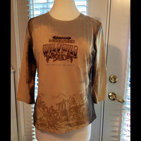 Brushed suede-like knit Wild West top
