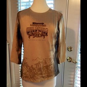 Brushed suede-like knit Wild West top