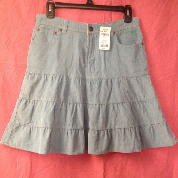Roxy thin corduroy skirt Sz 1 Azure/Blue