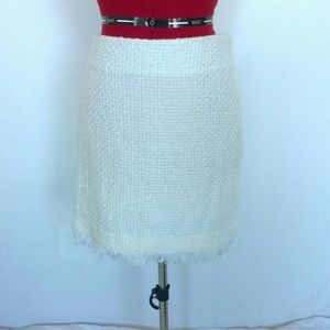 Grace Elements White Tweed Skirt