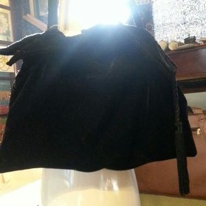 Black velvet hobo purse