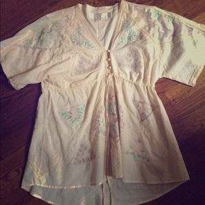 Karta embroidered cotton top.