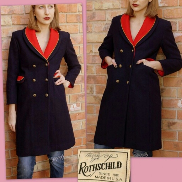 ❎SOLD!❎ Vintage 60s MOD Military Pea Coat XS - Picture 1 of 4