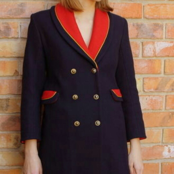 ❎SOLD!❎ Vintage 60s MOD Military Pea Coat XS - Picture 2 of 4