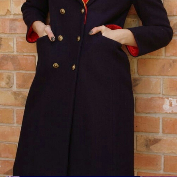 ❎SOLD!❎ Vintage 60s MOD Military Pea Coat XS - Picture 3 of 4