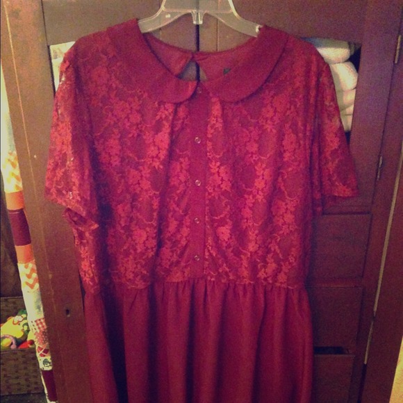 Asos curve lace and chiffon dress