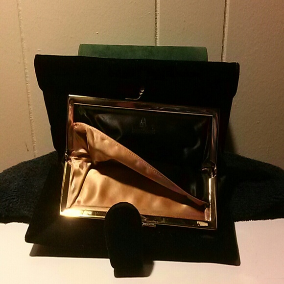 Black velvet clutch