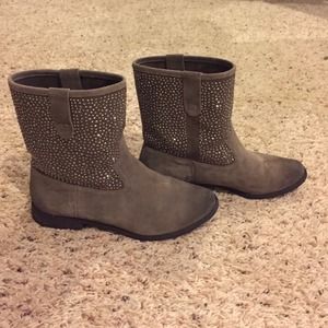 Naughty Monkey suede booties size 8