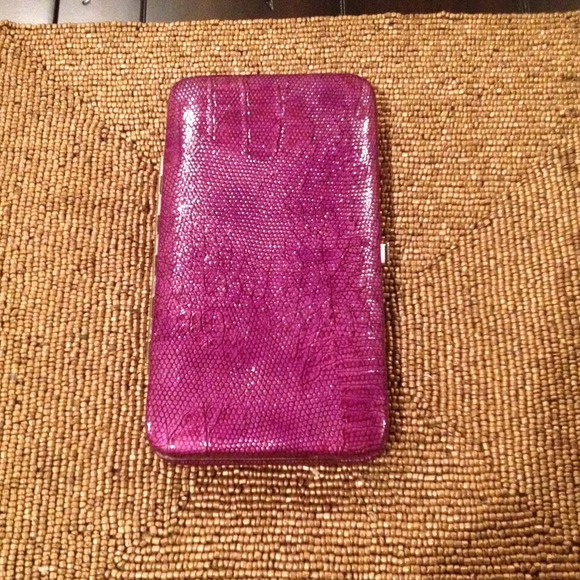 Faux Leather Purple Wallet New