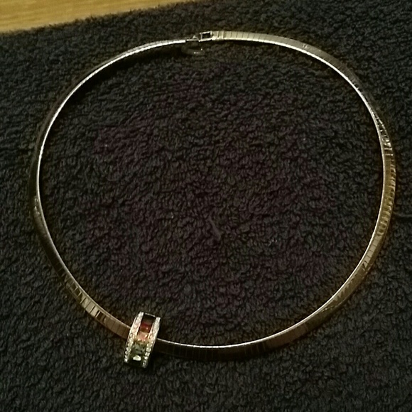Park Lane Silver Choker w/multi color stones