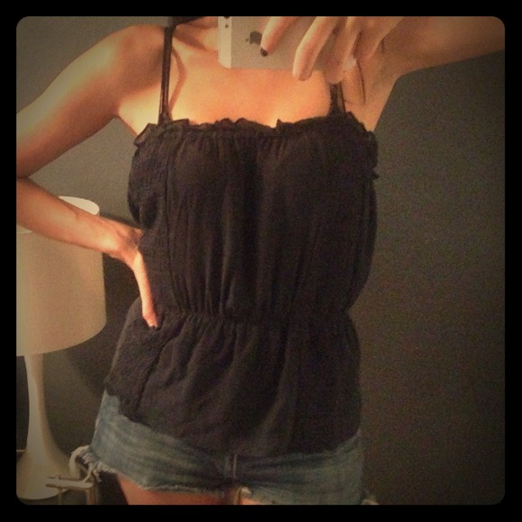 SOLD Club Monaco black cinch waste top