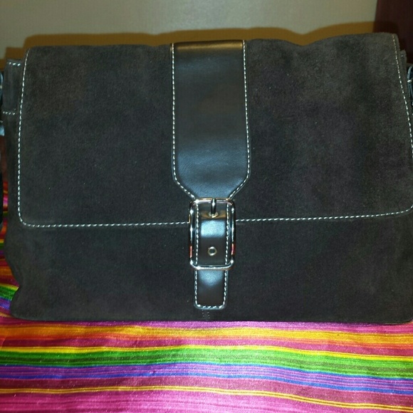 Chocolate suede purse