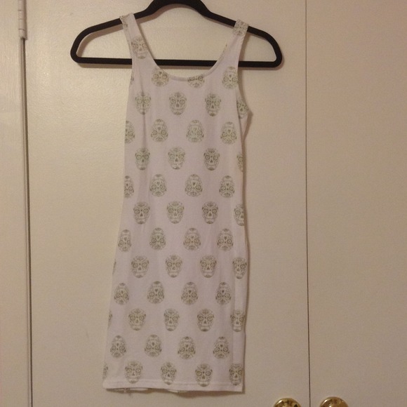 Sparkly skull tank top dress!!