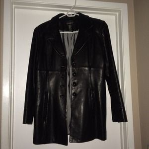 Black leather jacket