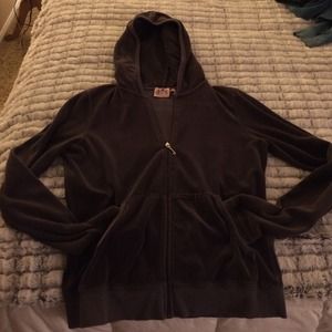 charcoal velour juicy track jacket
