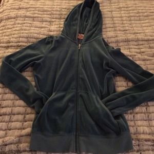 turquoise velour juicy track jacket