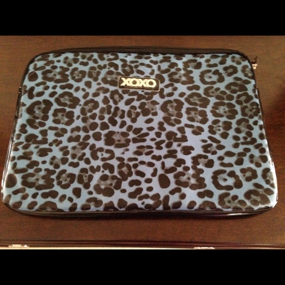 Blue cheetah print Laptop case/sleeve - Picture 1 of 3