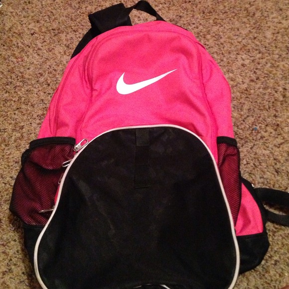 Pink Nike book bag.