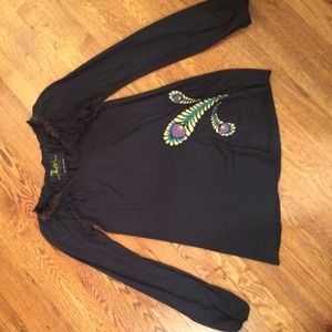 Green Dragon long sleeve tunic top