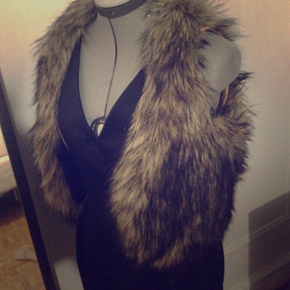 American Eagle fur vest